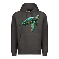 Smoke sea turtle Premium Hoodie - Artiststas