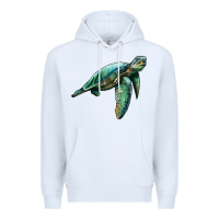 White sea turtle Premium Hoodie - Artiststas
