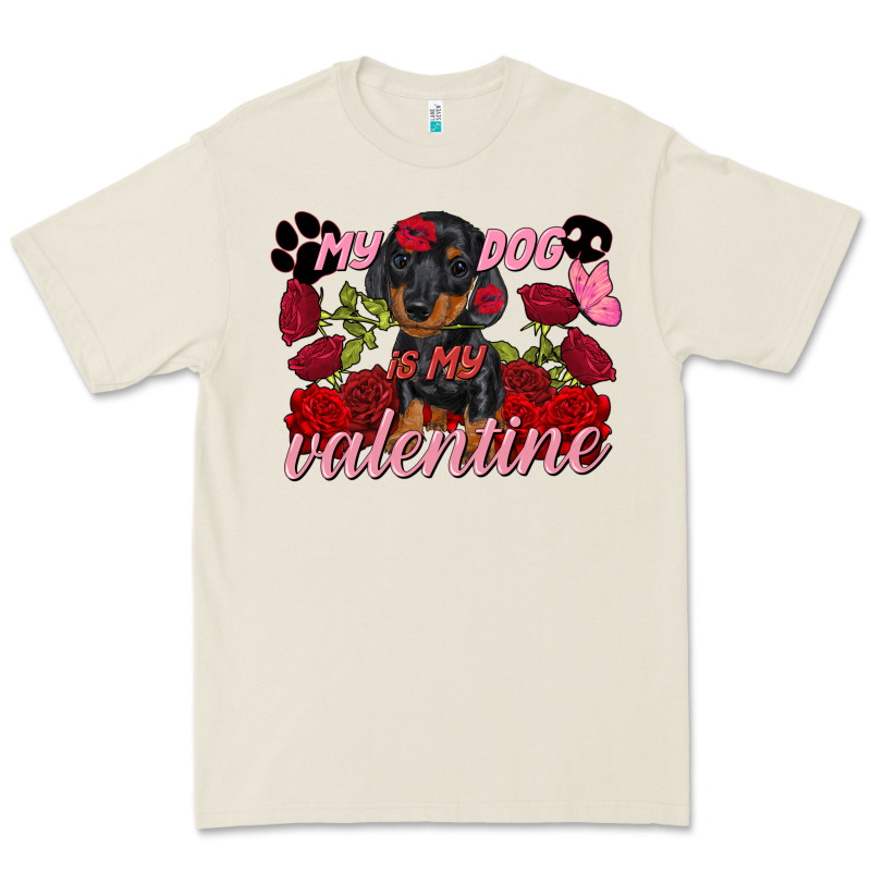 My Dog Is My Valentine's Day Premium Tee by FaDigitalArtStudio | Teevron