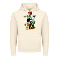 Vintage Artic Zombie Pin Up Girl Halloween Vintage Hoodie - Craftify