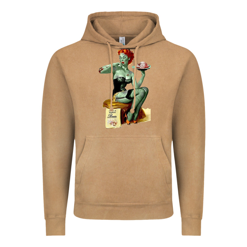 Zombie Pin Up Girl Halloween Vintage Hoodie by Craftify | Teevron