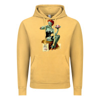 Vintage Mustard Zombie Pin Up Girl Halloween Vintage Hoodie - Craftify