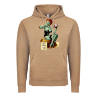 Vintage Coffee Zombie Pin Up Girl Halloween Vintage Hoodie - Craftify