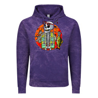Cloud Purple skeleton fishing lover moon halloween costume fish Vintage Hoodie - Craftify