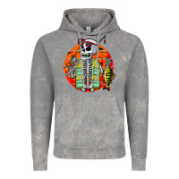 Cloud Rock skeleton fishing lover moon halloween costume fish Vintage Hoodie - Craftify