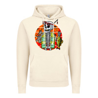 Vintage Artic skeleton fishing lover moon halloween costume fish Vintage Hoodie - Craftify