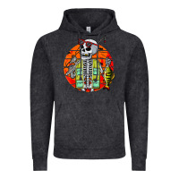 Vintage Black skeleton fishing lover moon halloween costume fish Vintage Hoodie - Craftify