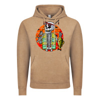 Vintage Coffee skeleton fishing lover moon halloween costume fish Vintage Hoodie - Craftify
