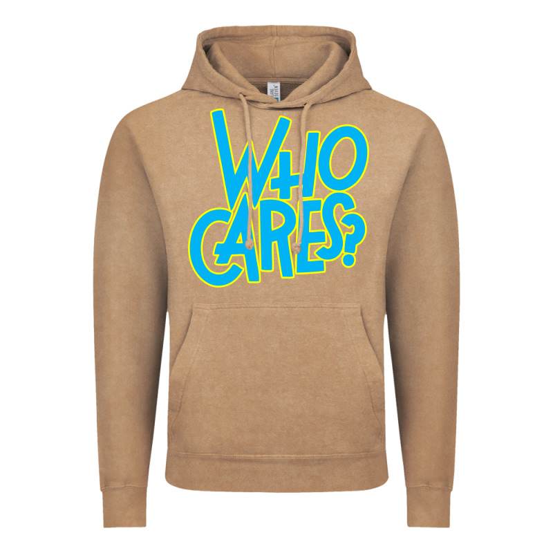 Who Cares Vintage Hoodie by Craftify | Teevron
