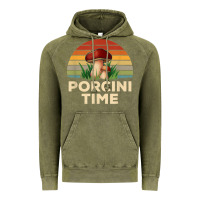 Vintage Olive vintage sunset porcini mushroom hunting boletus edulis t shirt Vintage Hoodie - Craftify