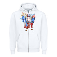 White Let’s Get Lıt Zipper Hoodie - JahusDesignShop