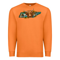 Carrot tennessee map long haired cow Premium Sweatshirt - Jasminsmagicworld
