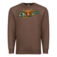 Chestnut tennessee map long haired cow Premium Sweatshirt - Jasminsmagicworld