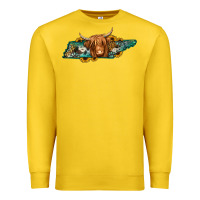 Lemon tennessee map long haired cow Premium Sweatshirt - Jasminsmagicworld