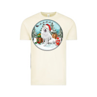 Vintage Arctic Christmas samoyed dog Vintage Tee - FaDigitalArtStudio