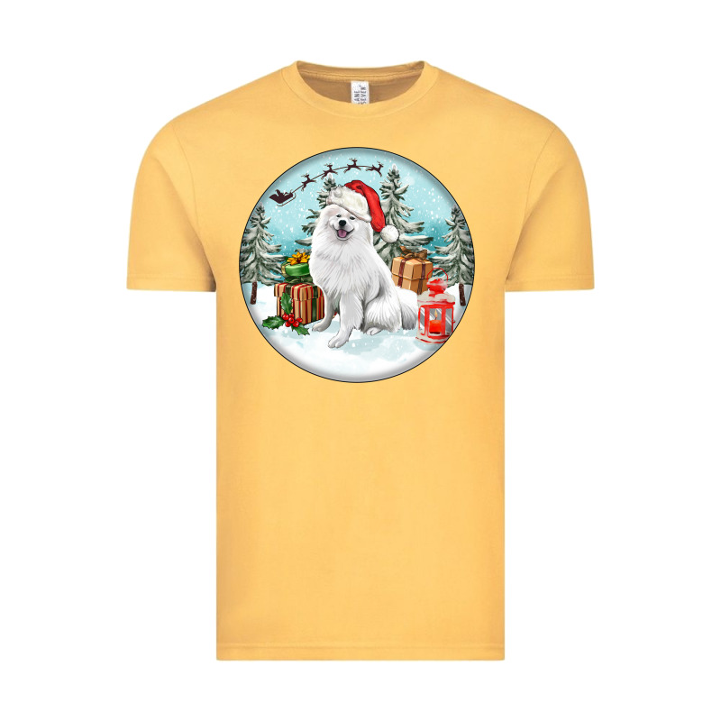 Christmas Samoyed Dog Vintage Tee by FaDigitalArtStudio | Teevron