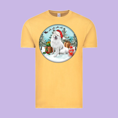 Christmas Samoyed Dog Vintage Tee Designed By Fadigitalartstudio