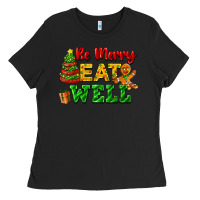 Black be merry eat well Ladies Tee - FaDigitalArtStudio