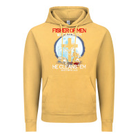 Vintage Mustard fisher of men we catch  em he cleans  em matthew 4 19 Vintage Hoodie - Craftify