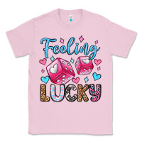 Bubblegum Pink feeling lucky valentine's day olivia Classic Tee - OliviaCreatesArt