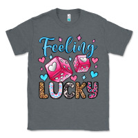 Charcoal Heather feeling lucky valentine's day olivia Classic Tee - OliviaCreatesArt