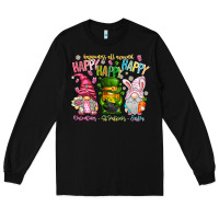 Black Happiness All Around Happy Valentines Patrick East Long Sleeve Tee - CowhideDigitalArt