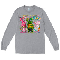 Heather Grey Happiness All Around Happy Valentines Patrick East Long Sleeve Tee - CowhideDigitalArt