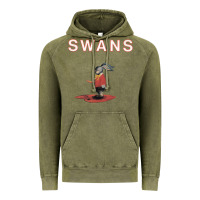 Vintage Olive Swans Vintage Hoodie - Craftify