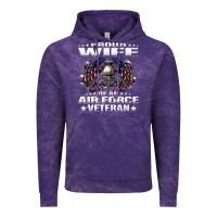 Cloud Purple proud wife of an air force veteran military vet spouse gifts premium m Vintage Hoodie - Craftify
