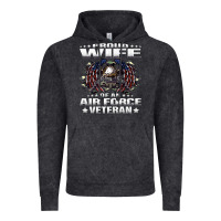 Vintage Black proud wife of an air force veteran military vet spouse gifts premium m Vintage Hoodie - Craftify