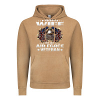 Vintage Camel proud wife of an air force veteran military vet spouse gifts premium m Vintage Hoodie - Craftify