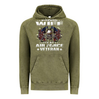 Vintage Olive proud wife of an air force veteran military vet spouse gifts premium m Vintage Hoodie - Craftify