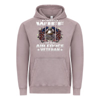 Vintage Zinc proud wife of an air force veteran military vet spouse gifts premium m Vintage Hoodie - Craftify