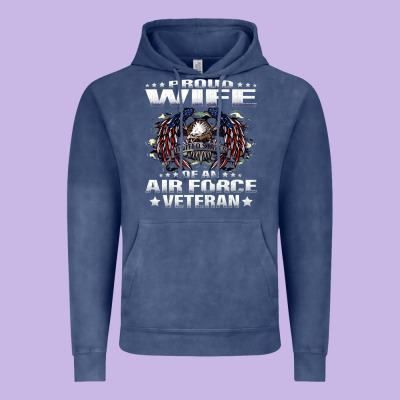 Proud Wife Of An Air Force Veteran Military Vet Spouse Gifts Premium M Vintage Hoodie Designed By Craftify