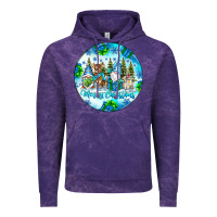Cloud Purple merry christmas Vintage Hoodie - CowhideDigitalArt