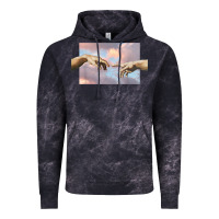 Cloud Black creation of adam hands aesthetic t shirt Vintage Hoodie - InspiraDesign