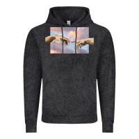 Vintage Black creation of adam hands aesthetic t shirt Vintage Hoodie - InspiraDesign