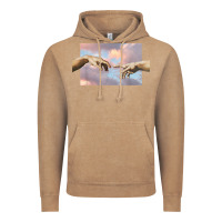 Vintage Coffee creation of adam hands aesthetic t shirt Vintage Hoodie - InspiraDesign