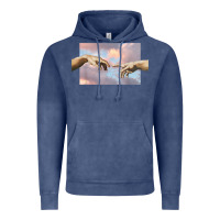 Vintage Denim creation of adam hands aesthetic t shirt Vintage Hoodie - InspiraDesign