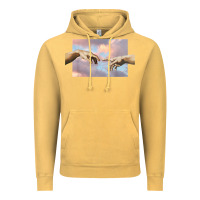 Vintage Mustard creation of adam hands aesthetic t shirt Vintage Hoodie - InspiraDesign