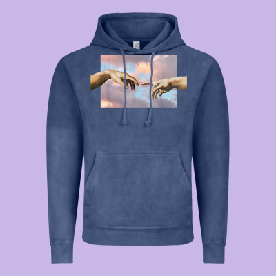 Creation Of Adam Hands Aesthetic T Shirt Vintage Hoodie Designed By Inspiradesign
