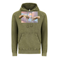 Vintage Olive creation of adam hands aesthetic t shirt Vintage Hoodie - InspiraDesign