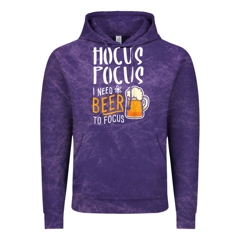 Hocus Pocus I Need Beer To Focus Funny Halloween Witch 1 Vintage Hoodie by InspiraDesign | Teevron