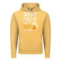 Vintage Mustard Hocus Pocus I Need Beer To Focus Funny Halloween Witch 1 Vintage Hoodie - InspiraDesign