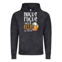 Vintage Black Hocus Pocus I Need Beer To Focus Funny Halloween Witch 1 Vintage Hoodie - InspiraDesign