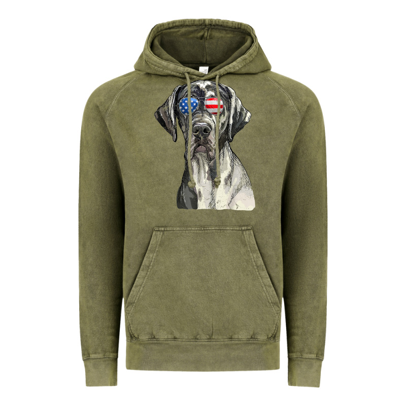 Great Dane Sunglasses American Usa Flag 4th Of July Fourth T Shirt Vintage Hoodie by InspiraDesign | Teevron