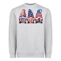 Heather Grey usa fourth of july gnomes Heavyweight Sweatshirt - RanaPortraitStore
