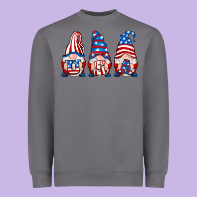 Usa Fourth Of July Gnomes Heavyweight Sweatshirt Designed By Ranaportraitstore