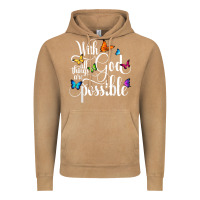Vintage Camel With God All Things Are Possible  Religious Butterfly Art Vintage Hoodie - InspiraDesign