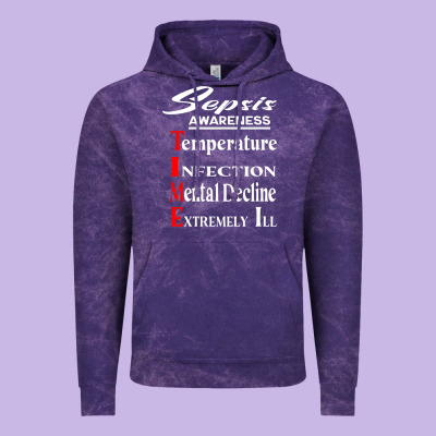 Sepsis Awareness  Know Sepsis Signs  Sepsis Surviv Vintage Hoodie Designed By Inspiradesign